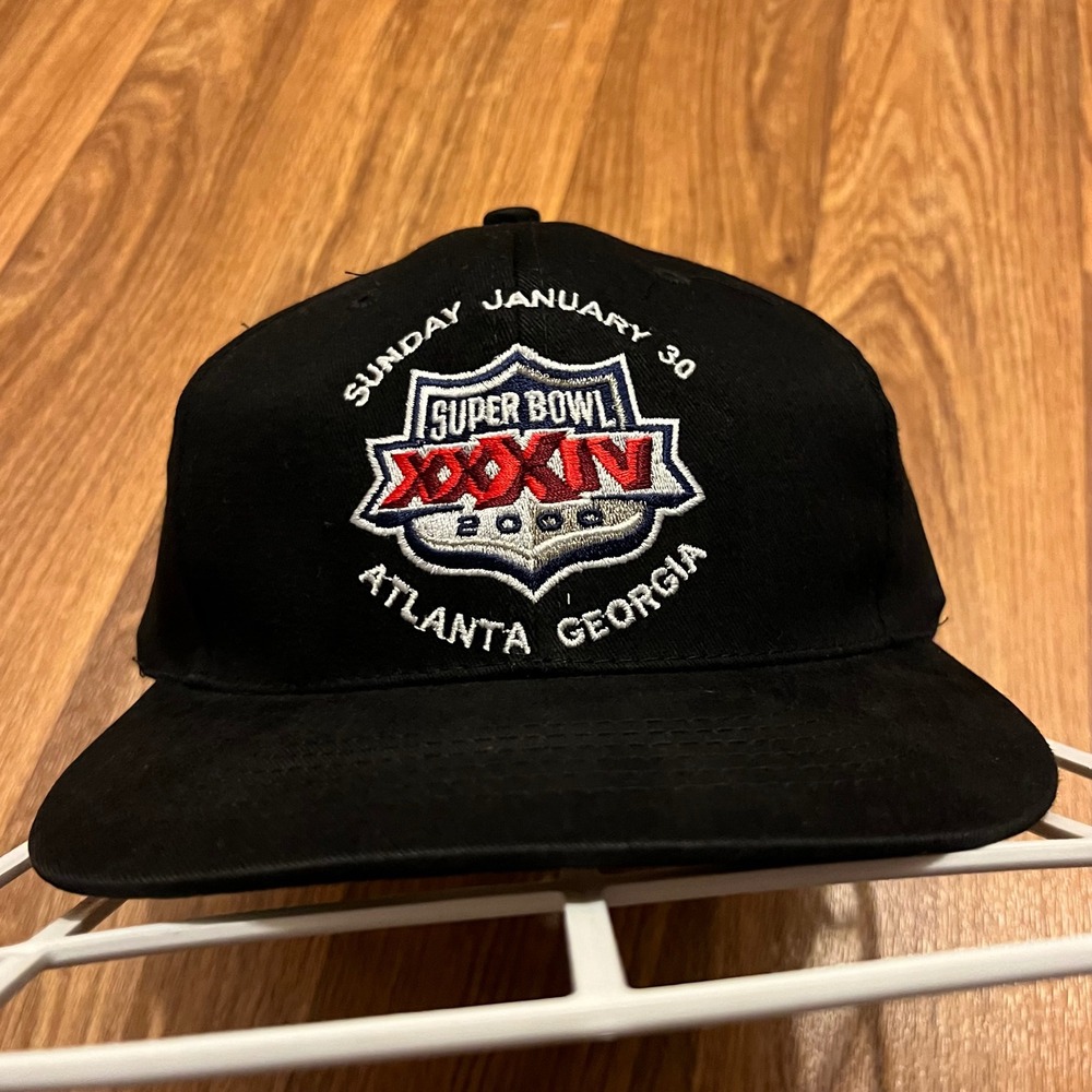 Vintage Super Bowl XXXIV Hat Cap NFL Logo 7 Atlanta‎ Georgia 2000 New Deadstock